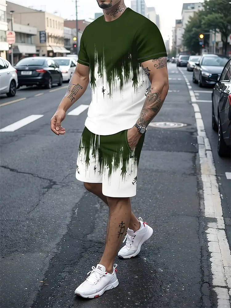 Conjunto de T-shirt com Textur - Running Gear For Men avaliação e preço