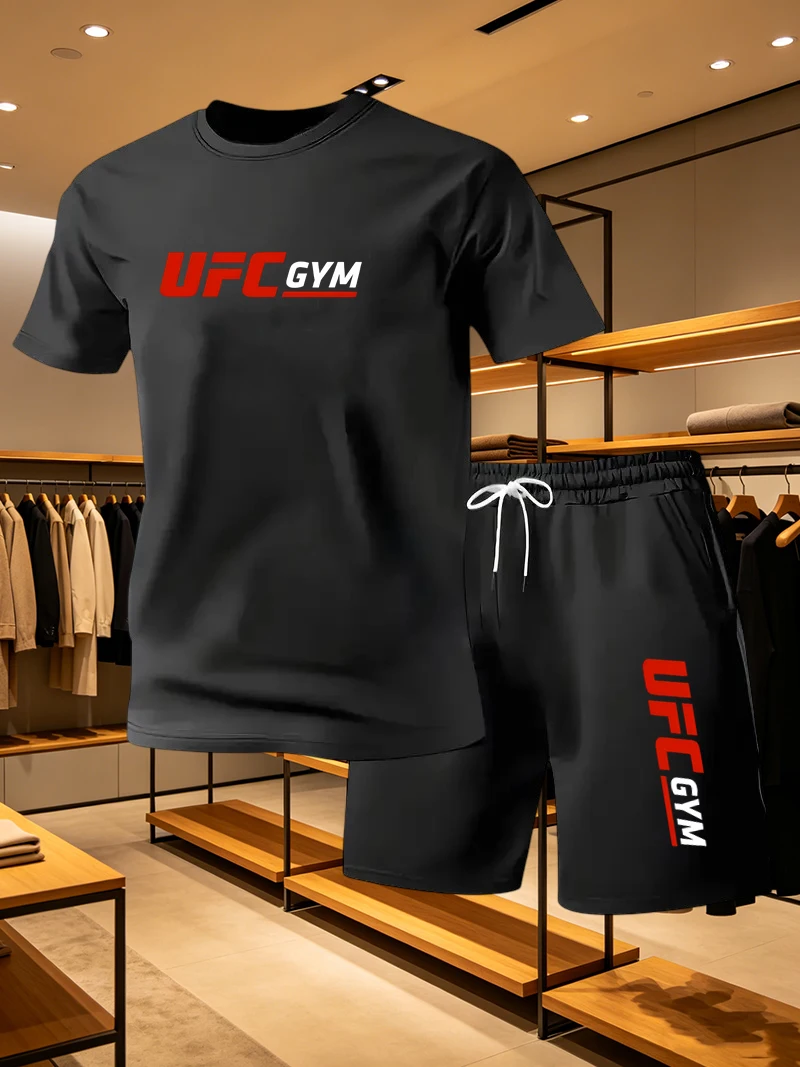 Conjunto Casual de Camiseta e  - Running Gear For Men avaliação e preço