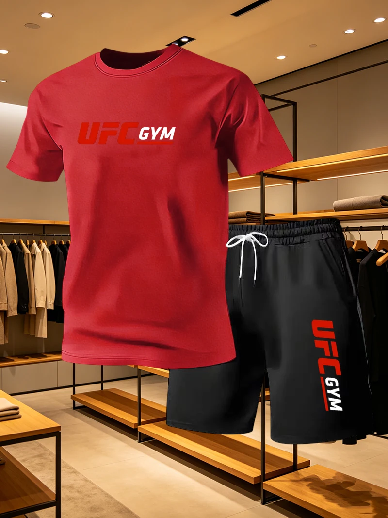 Conjunto Casual de Camiseta e  - Running Gear For Men avaliação e preço